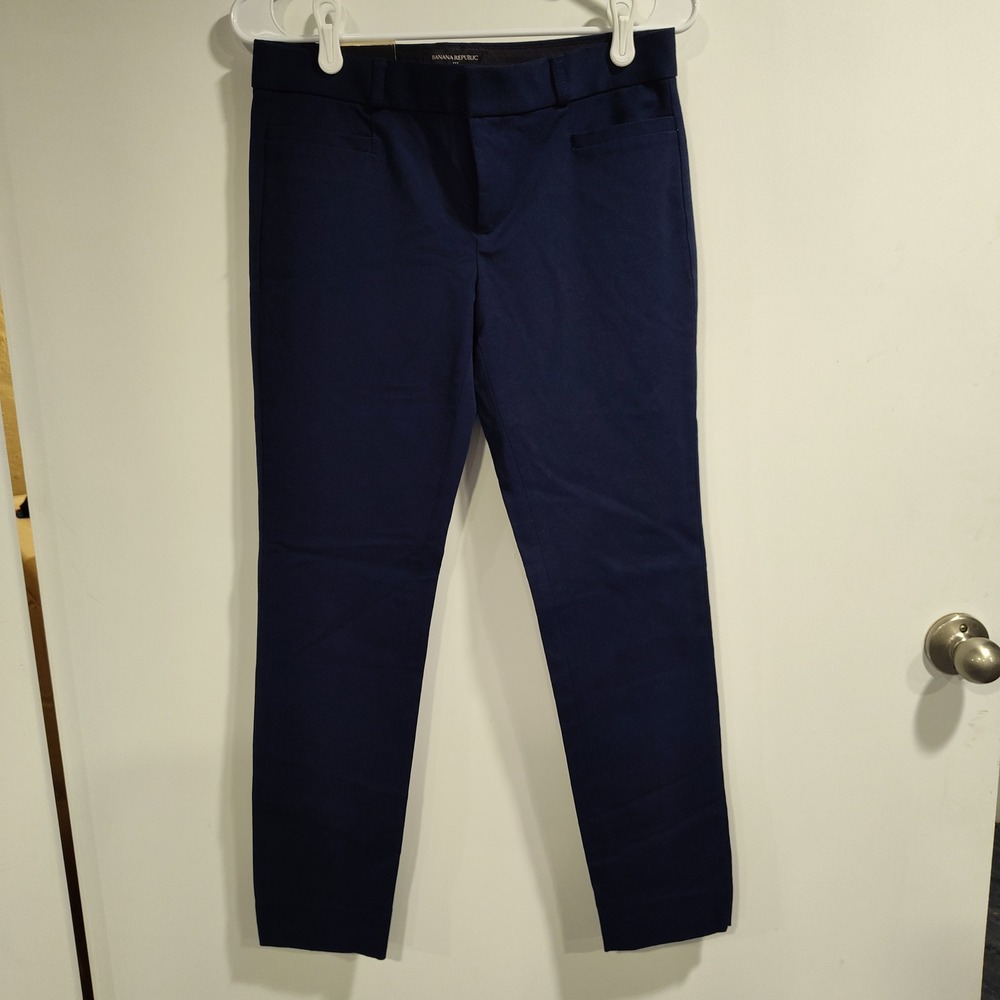 Banana Republic Sloan Mid Rise Slim Ankle Pants Navy Blue Size 2 NWT